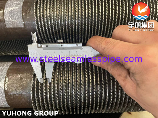 الأنابيب المزدوجة المزدوجة ASTM A335 Gr. P9 الألياف الفولاذية HFW مبادلة الحرارة أنابيب فين