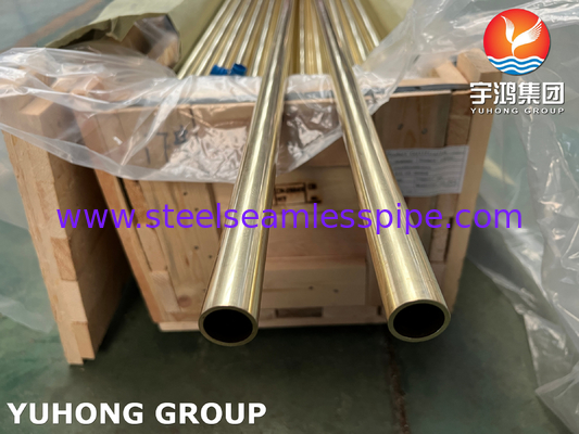 ASME SB111 C44300 / CuZn28Sn1 / CZ111 أنبوب مكثف غير مسام