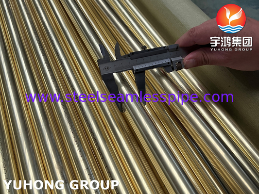 ASME SB111 C44300 / CuZn28Sn1 / CZ111 أنبوب مكثف غير مسام