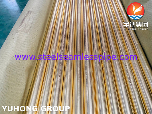 ASME SB111 C44300 / CuZn28Sn1 / CZ111 أنبوب مكثف غير مسام