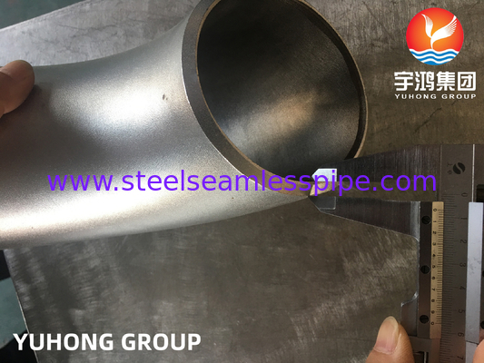 ASTM A403 / ASME SA403 WPS31254 الفولاذ المقاوم للصدأ مقبض بلا خيوط المرفق المطاطي B16.9