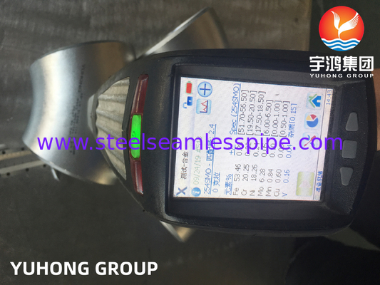 ASTM A403 / ASME SA403 WPS31254 الفولاذ المقاوم للصدأ مقبض بلا خيوط المرفق المطاطي B16.9