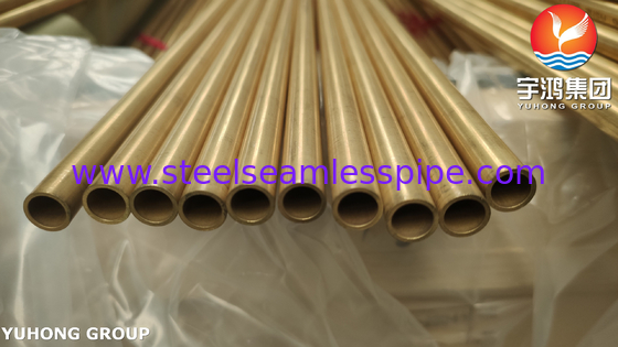 ASME SB111 CuZn20Al2 / CZ110 / UNS C68700 الألومنيوم النحاس الأنابيب السامة