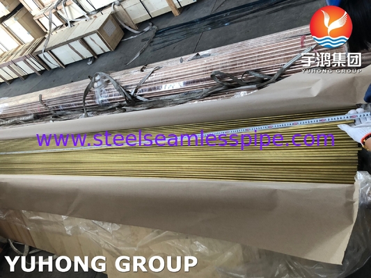 ASME SB111 CuZn20Al2 / CZ110 / UNS C68700 الألومنيوم النحاس الأنابيب السامة