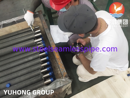 الأنابيب المشددة من الفولاذ المقاوم للصدأ SA249 TP304 الأنابيب المطاطية مع الألومنيوم