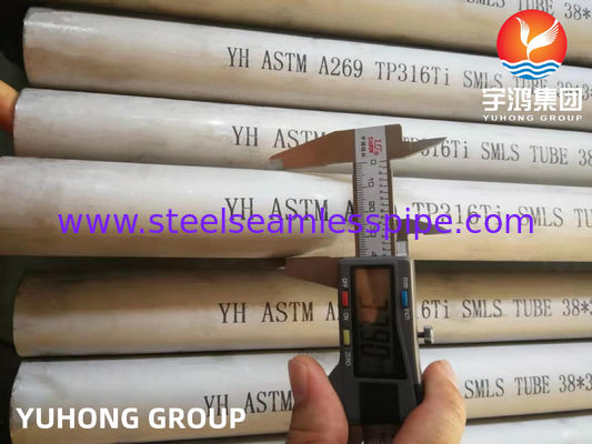 أنبوب غير ملحوم من الفولاذ المقاوم للصدأ ASTM A269 TP316Ti / UNS S31635 للمبادلات الحرارية