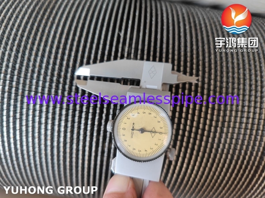 أنبوب HFW ذو الزعانف المتعرجة ASTM A312 TP347 Economizer كفاءة نقل الحرارة العالية