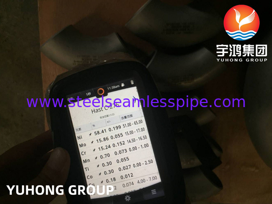 هاستيلوى C276 ASTM B366 N10276 النيكل سبيكة الفولاذ مصفح الأخرة أنبوب الارتباط الكوع B16.9