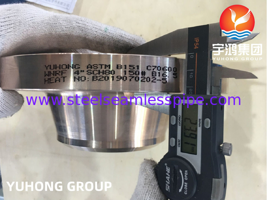 ASTM B151 C70600 سبيكة نيكل النحاس المسامير المسامير الرقبة المرفوعة B16.5 للأنابيب
