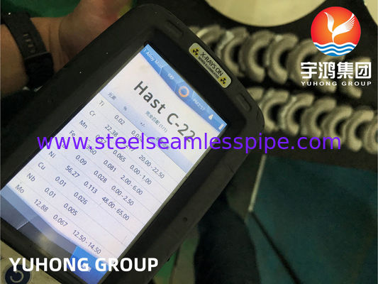 ASTM B366 N06022 استيلوي C22 180 درجة المرفق سبيكة الفولاذ التوصيلات B16.9