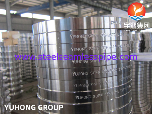 DIN2573 ، ASTM A182 F316 F316L ، صناعة الفولاذ المقاوم للصدأ الزحف على الأطراف ، الوجه المسطح B16.5