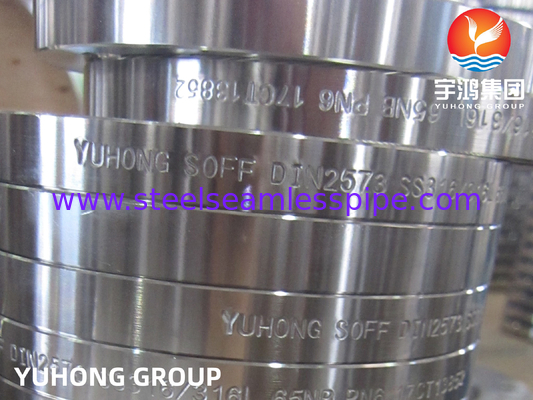 DIN2573 ، ASTM A182 F316 F316L ، صناعة الفولاذ المقاوم للصدأ الزحف على الأطراف ، الوجه المسطح B16.5