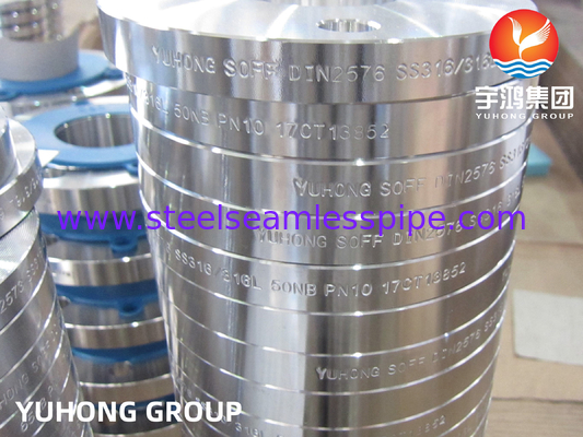 DIN2573 ، ASTM A182 F316 F316L ، صناعة الفولاذ المقاوم للصدأ الزحف على الأطراف ، الوجه المسطح B16.5