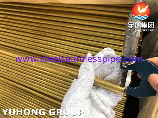 أنبوب غير منسجم من سبيكة النحاس ASTM B111 C44300 C68700 C70600 C71500 مكثف هواء بارد