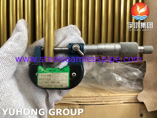 أنبوب غير منسجم من سبيكة النحاس ASTM B111 C44300 C68700 C70600 C71500 مكثف هواء بارد
