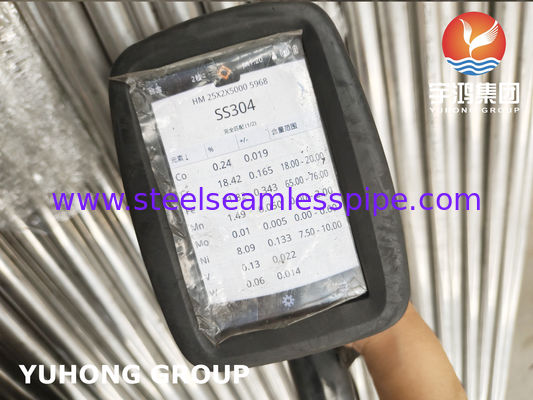 أنبوب فولاذ مقاوم للصدأ ASTM A213 TP304 ملحوم على شكل حرف U مع تشطيب مصقول ومشعاع مخصص