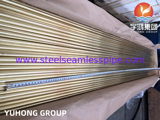 ASTM B111 C44300 أنبوب نحاسي أميرالي بلا خيوط لمبادل الحرارة