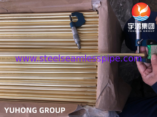 ASTM B111 C44300 أنبوب نحاسي أميرالي بلا خيوط لمبادل الحرارة