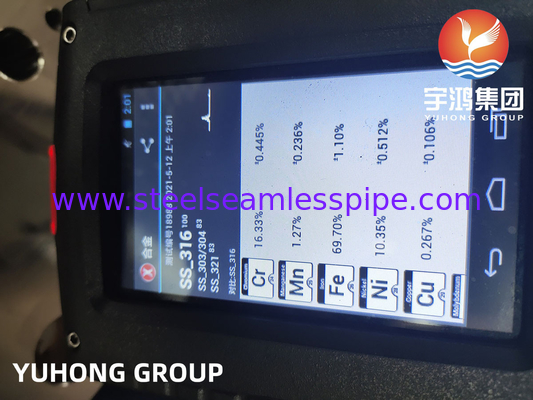 ASTM A182 / ASME SA182 F316L قطعة مقايض الحرارة للأنابيب من الفولاذ المقاوم للصدأ