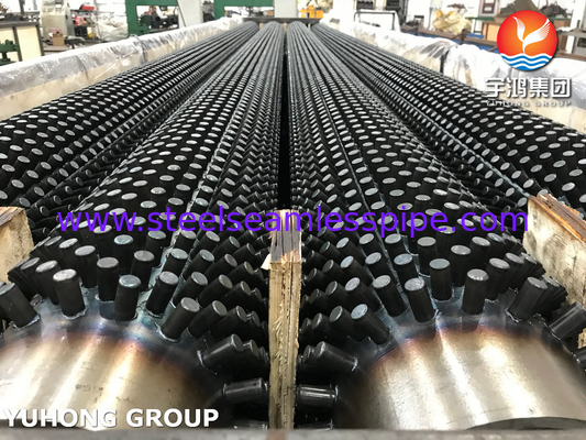 أنبوب مغلف ، ASTM A213 T9 / ASME SA213 T11 مع 11Cr (SS 409) أنبوب غلف مغلف ، فرن إصلاح البخار