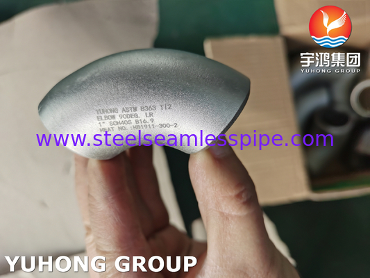 ASTM B363 WPT2 المرفق التيتانيوم سبائك الفولاذ Buttweld التركيب ASME B16.9