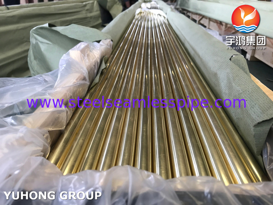 ASTM B111 C44300 أنبوب غير سلس من سبيكة النحاس لمبادل الحرارة