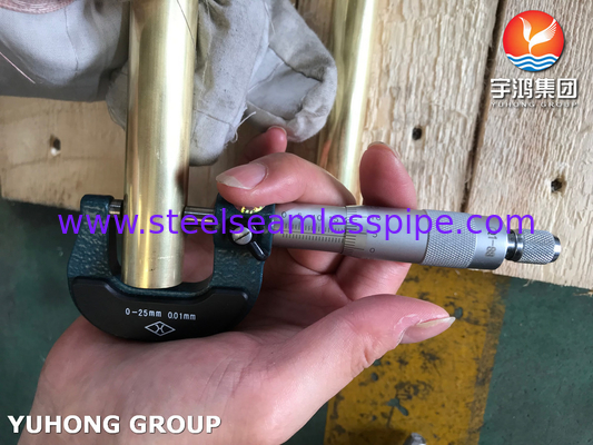 ASTM B111 C44300 أنبوب غير سلس من سبيكة النحاس لمبادل الحرارة