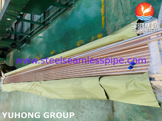 أنابيب غير منسقة من سبيكة النحاس ASTM B111 C44300 أنابيب النحاس والنيكل 6M/PC,12M/PC