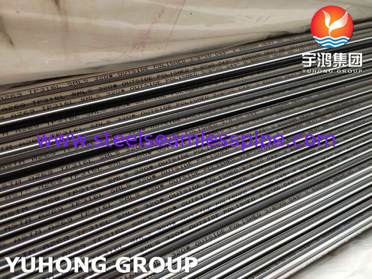 ASTM A269 TP316L الفولاذ المقاوم للصدأ الأنبوب المشمس الساطع