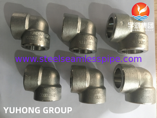 ASTM A182 F304 الفولاذ المقاوم للصدأ مزور مقاس 90 درجة.11