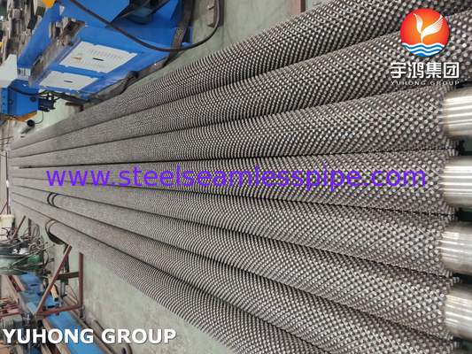 ASTM A335 P5 P9 P11 P22 P91 الأنبوب المزدوج من الفولاذ اللاصق للمبادلات الحرارية