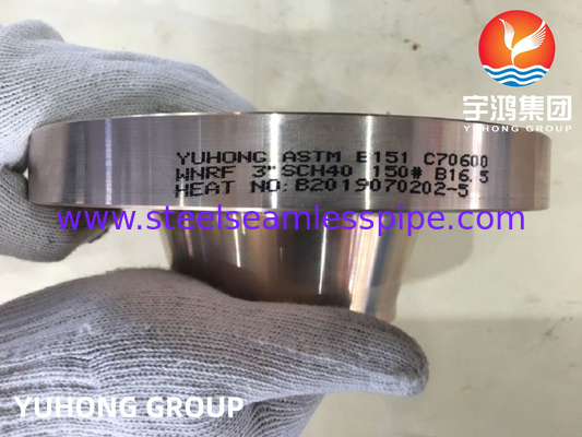 ASTM B151 C70600 1-1/4" SCH40 #150 WN فليانجز النحاس النيكل ASME B16.5