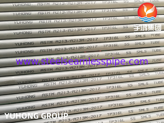 ASME SA213 TP316L 35x2x8000MM أنبوب الغلاية المخلل بدون خيوط لمبادلات الحرارة