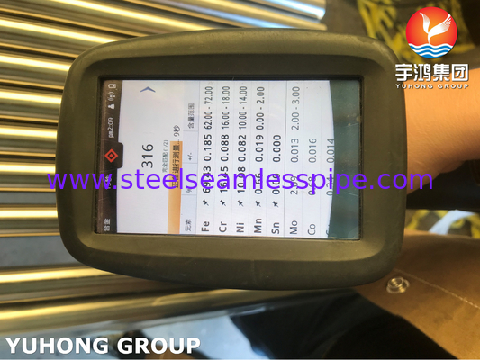 ASTM A269 TP316L أنبوب بلا مسام من الفولاذ المقاوم للصدأ مضخم واضح للكأس المصاصة للقش