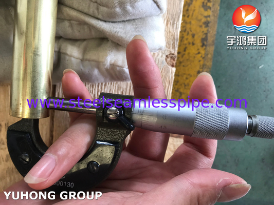 ASME SB111 C44300 أنبوب النحاس الأدميرالية O61 المنتهي باردة لمبادل الحرارة