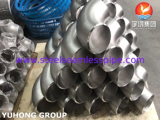 ASTM A815 S31803 ثنائي الفولاذ Buttwelded 90Deg المرفق أنبوب الارتباط B16.9