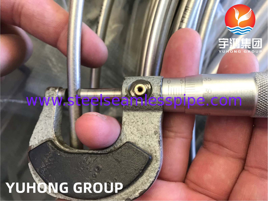 ASTM A269 TP316L الأنبوب الملفوف من الفولاذ المقاوم للصدأ مشرق للحقن الكيميائي