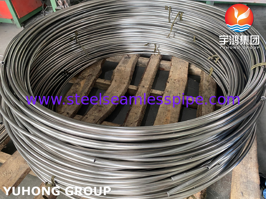 أنابيب الفولاذ المقاوم للصدأ الأوستنيتية الملفوفة لقطاع النفط والغاز ASTM A269 TP316 TP316L