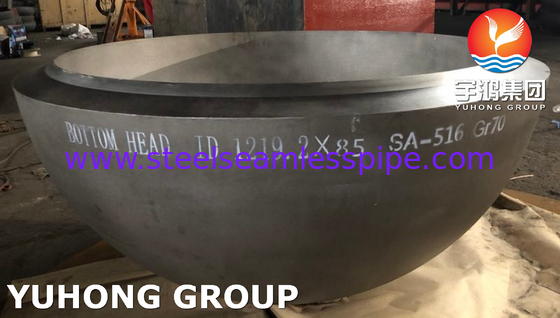 ASTM SA516 Gr.70 رأس القاع لمبادلات الحرارة عالية الضغط