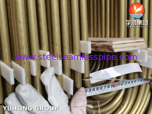 ASTM B111 UNS C68700 أنبوب نحاس الألومنيوم أنبوب مقايض حرارة بدون خيوط