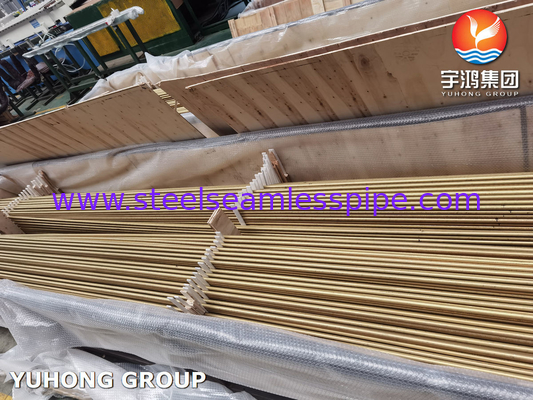 ASTM B111 UNS C68700 أنبوب نحاس الألومنيوم أنبوب مقايض حرارة بدون خيوط