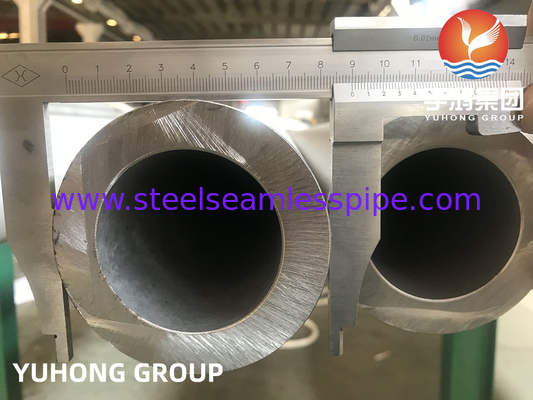 ASTM A312 TP321H أنبوب بلا مسام من الفولاذ المقاوم للصدأ 100% ET / UT / HT لمبادل الحرارة