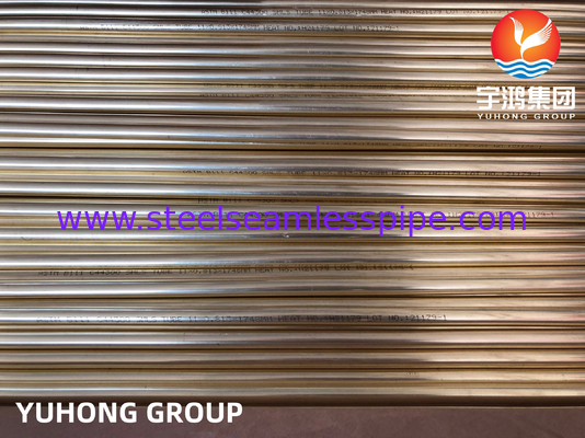 ASTM B111 C44300 المبادل الحراري المبرد المكثف الأنبوبات السامة النحاسية