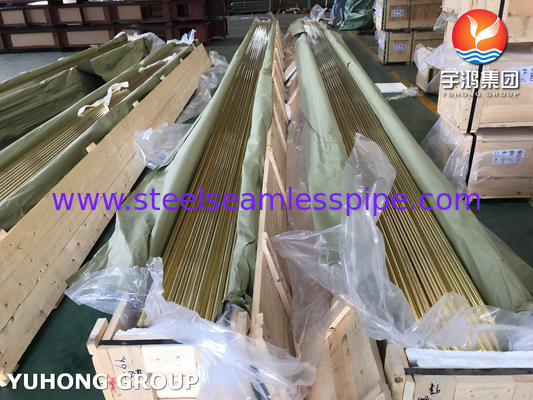 ASTM B111 C44300 المبادل الحراري المبرد المكثف الأنبوبات السامة النحاسية