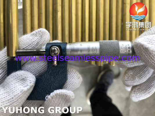 أنبوب ASME SB111 C70600 C68700 C71500 C44300 بدون طبقات 100% HT 15.88 X 1.24 X 6096MM