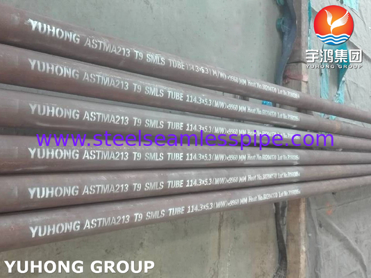 ASME SA213 T9 الأنبوب السلس من الفولاذ اللاصق للفرن المحترق الأنبوب الحراري المحرك الأنبوب المشع