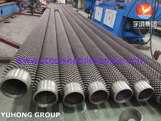 الصلب اللاصق ASTM A213 ، ASME SA213 T9 أنبوب ذو ظفرة مغلفة لفرن البخار