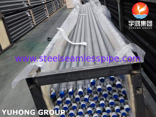 أنبوب متبادل الحرارة ذو الأجنحة ، النوع المطبع ، ASTM A213 TP304 مع الألومنيوم 6063