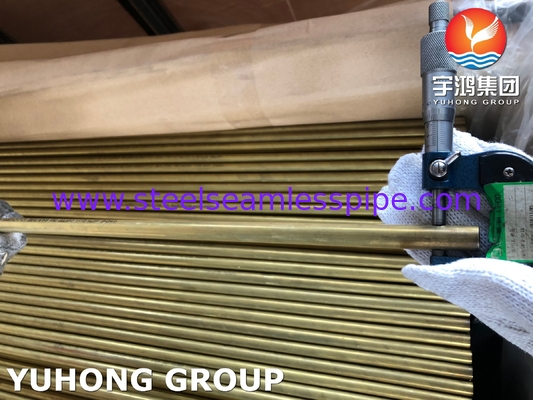 ASTM B111 C68700 / CuZn20Al2 أنبوب نحاس الألومنيوم السلس لمبادل الحرارة