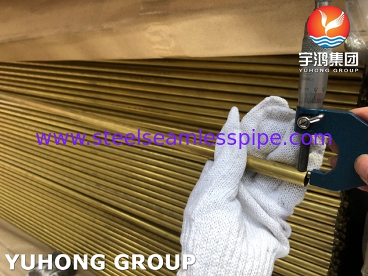 أنبوب نحاس ألومنيوم ASTM B111 UNS C68700 CuZn20Al2 لصناعة النفط والغاز